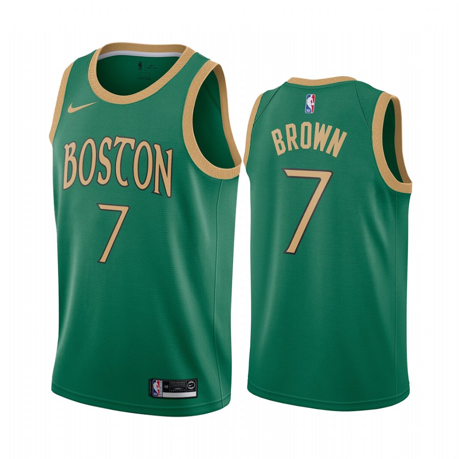 Men's Celtics #7 Jaylen Brown Green NBA Stitched Jersey